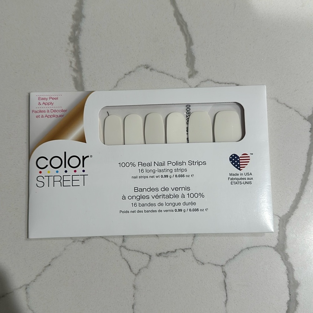 Color street real nail polish strips Swiss and Tell